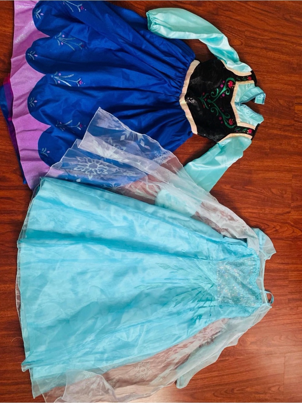 Girls' Ice Princess Costume Dress - Light Blue & Royal Blue Elsa and Anna Disney